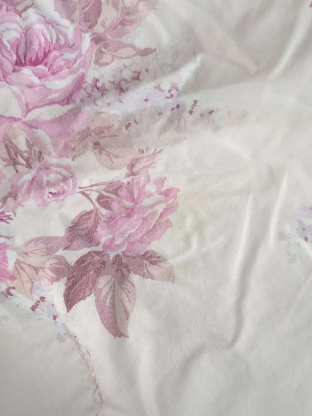 Simply Shabby Chic Queen Comforter Pink Floral Cottagecore Cotton Damaged Craft